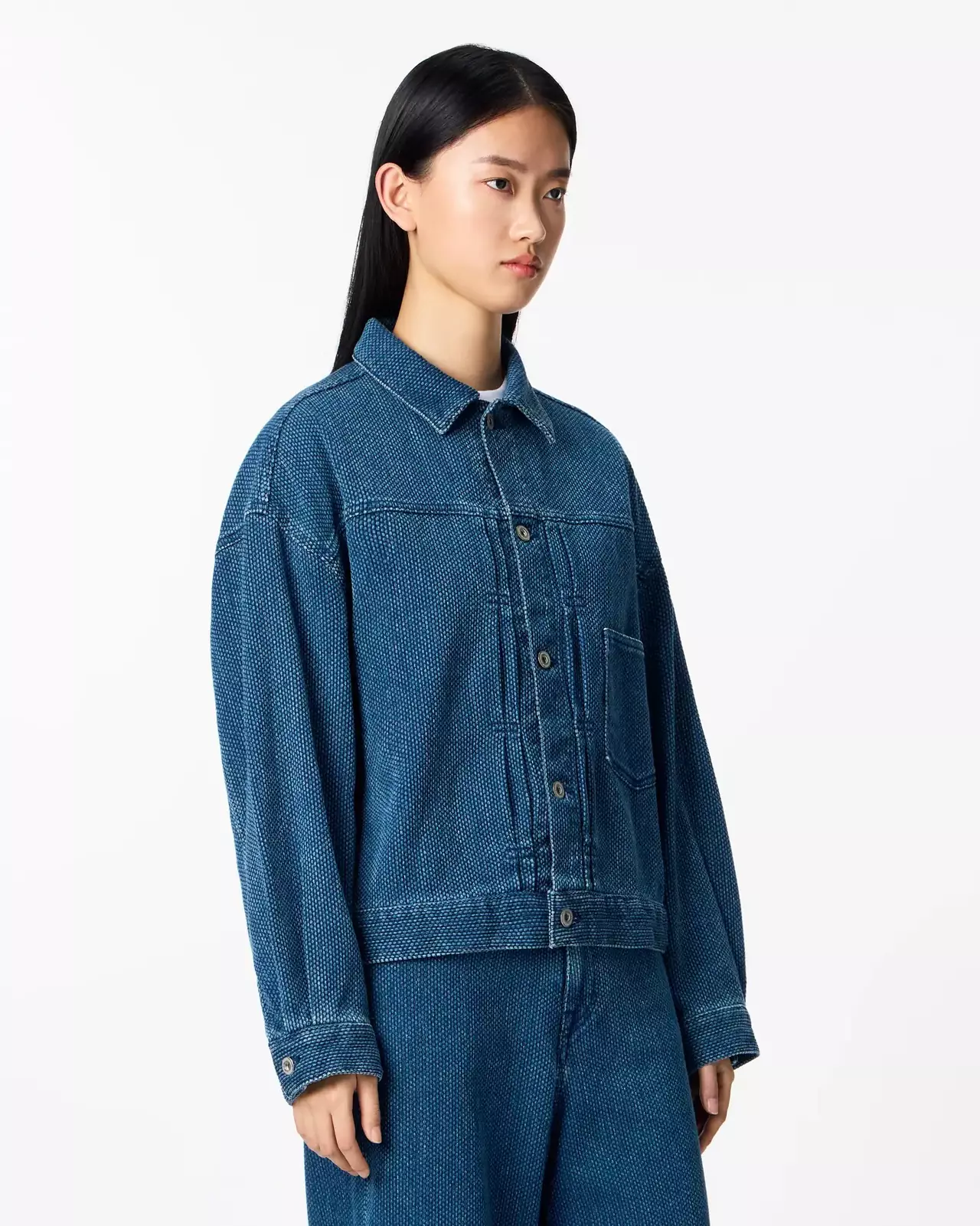 WOMEN | Sashiko Jacket,DARK INDIGO, large image number 1