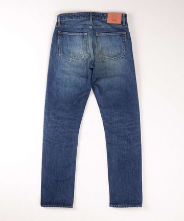 J301(D01) 14.8oz US Cotton Straight Selvedge Jeans (Aging Wash)-DID-34,DARK INDIGO, large image number 6