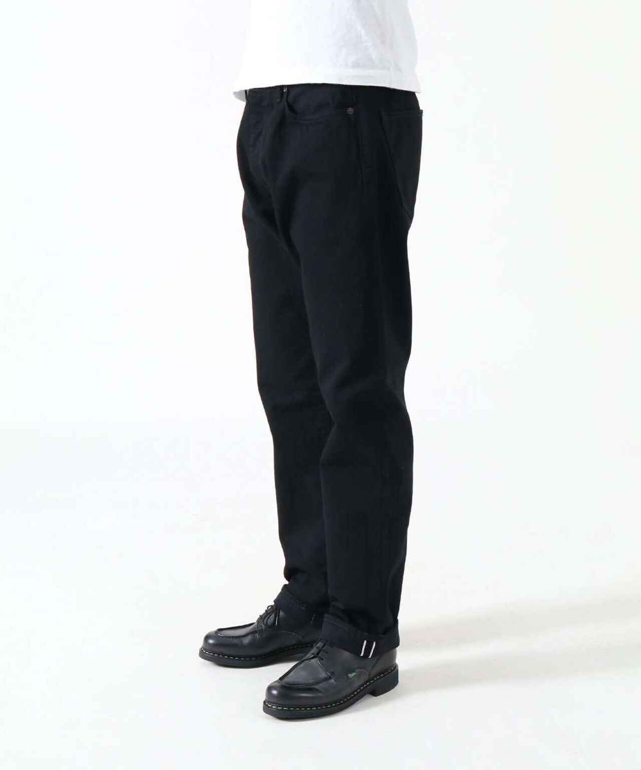 J414 14oz Black Classic Straight Selvedge Jeans,BLACK, large image number 1