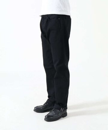 J414 14oz Black Classic Straight Selvedge Jeans,BLACK, small image number 1