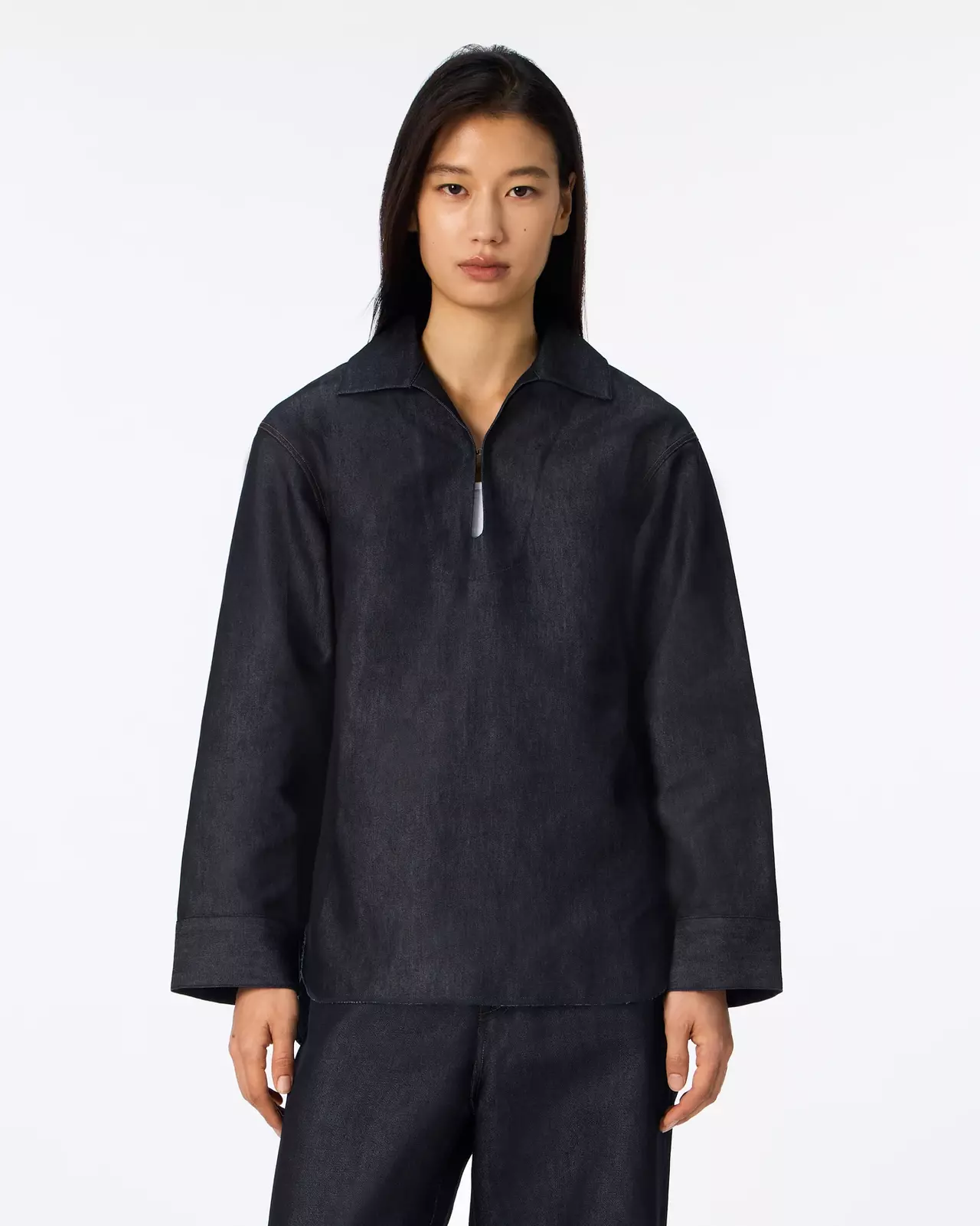 WOMEN | Light Denim Skipper Shirt 7oz Rigid,RIGID, large image number 5