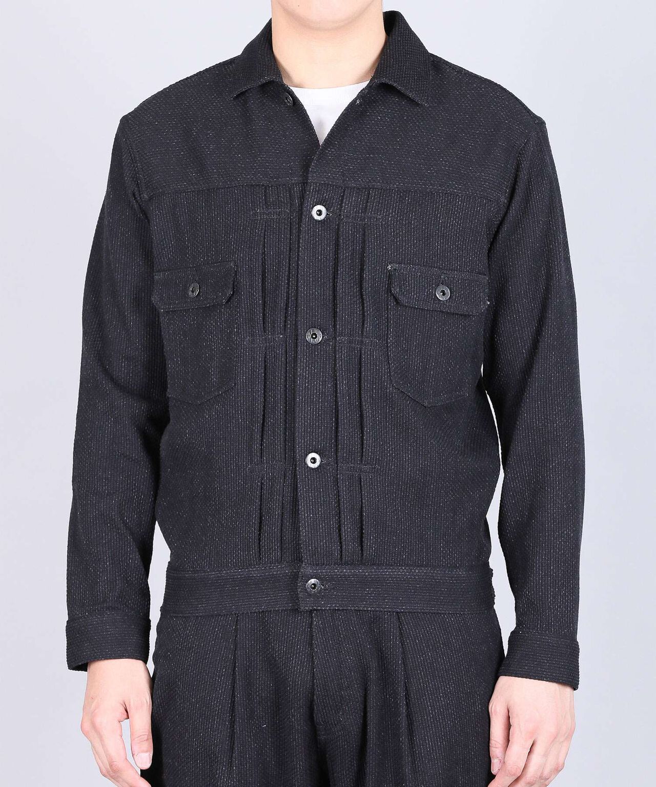 Sashiko Black 2nd Type Jacket - 11oz Black Sashiko-BLK-40,BLACK, large image number 0