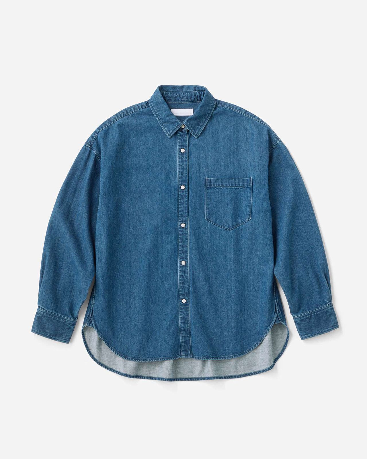Light Denim Shirt 7oz,MEDIUM INDIGO, large image number 4