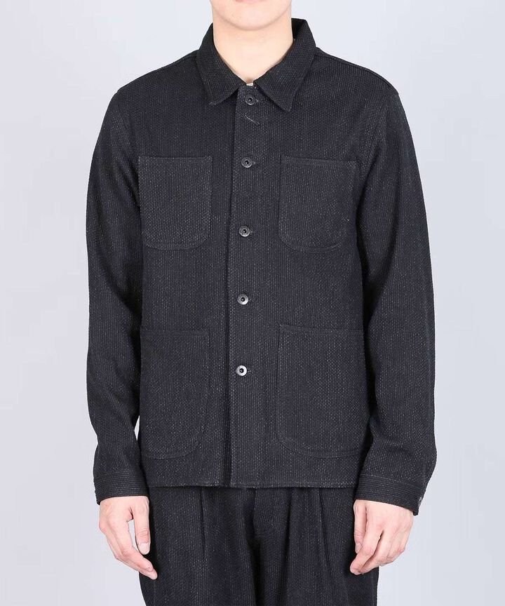 Sashiko Black Coverall Jacket,, medium