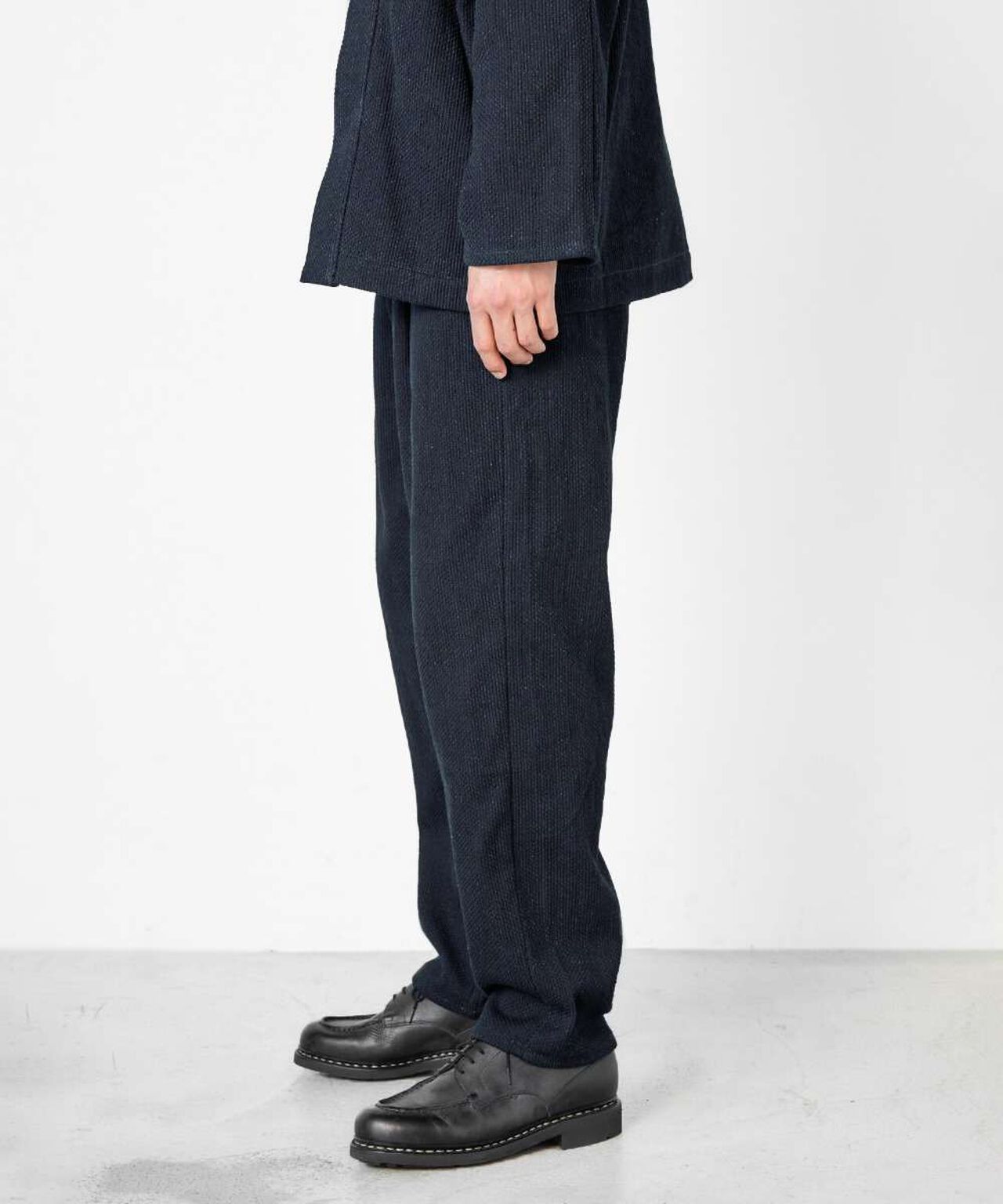 Sashiko Wide Tapered Pants,INDIGO, large image number 1