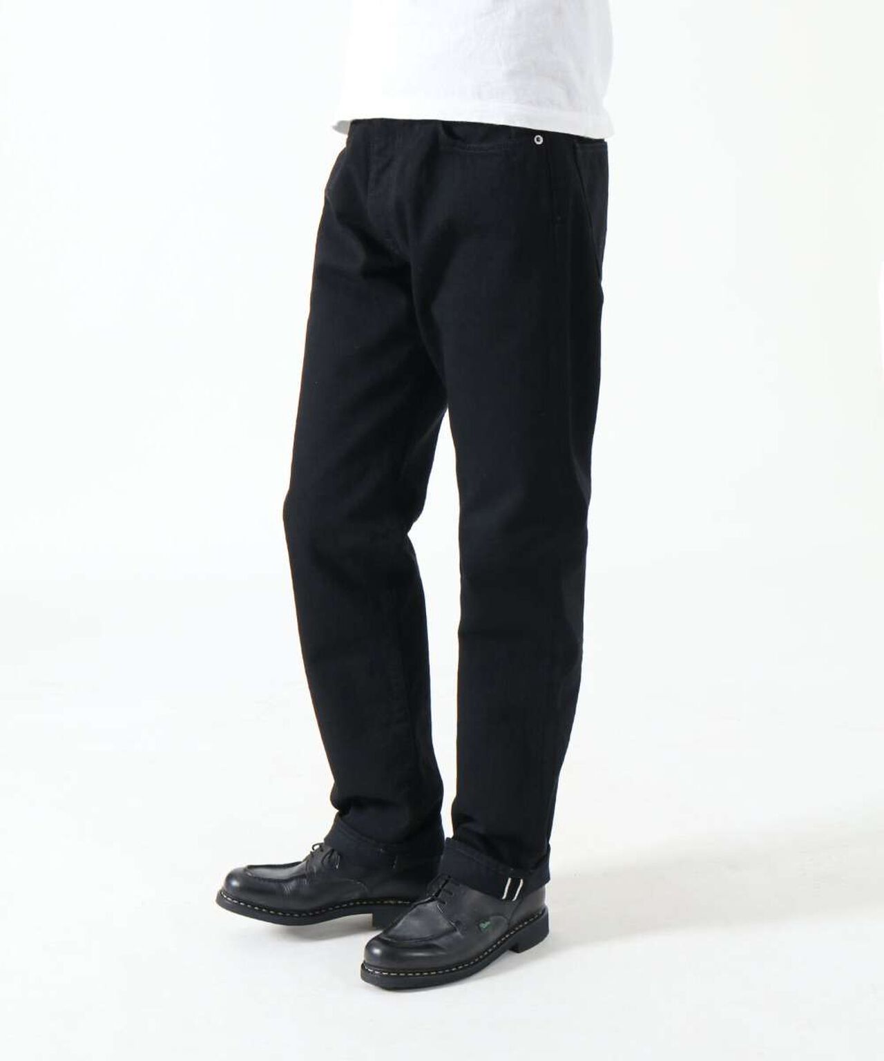 J414 14oz Black Classic Straight Selvedge Jeans,BLACK, large image number 2