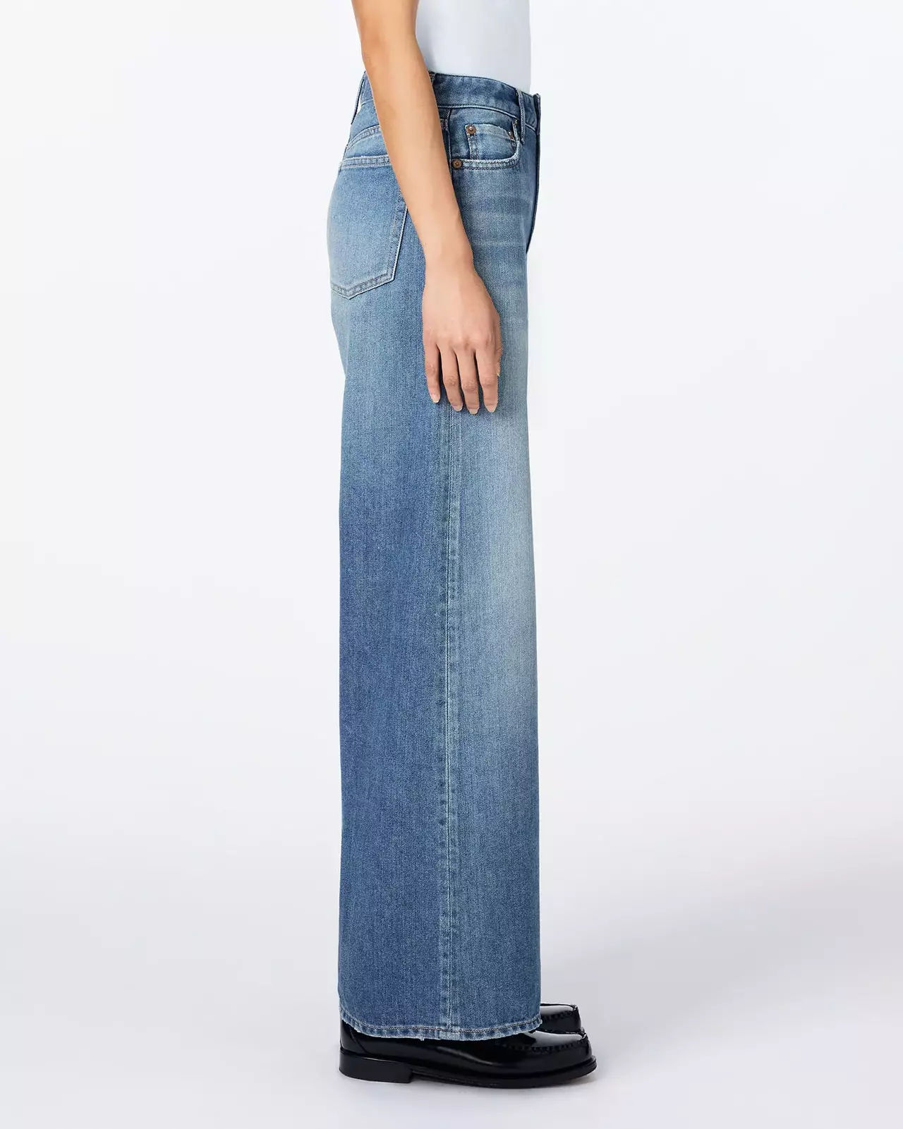 WOMEN | Light Baggy Jeans 9oz Medium Indigo,MEDIUM INDIGO, large image number 1