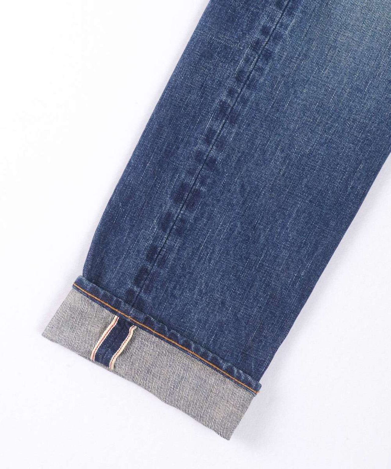 J301(D01) 14.8oz US Cotton Straight Selvedge Jeans (Aging Wash)-DID-34,DARK INDIGO, large image number 12