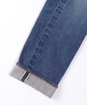 J301(D01) 14.8oz US Cotton Straight Selvedge Jeans (Aging Wash)-DID-34,DARK INDIGO, large image number 12