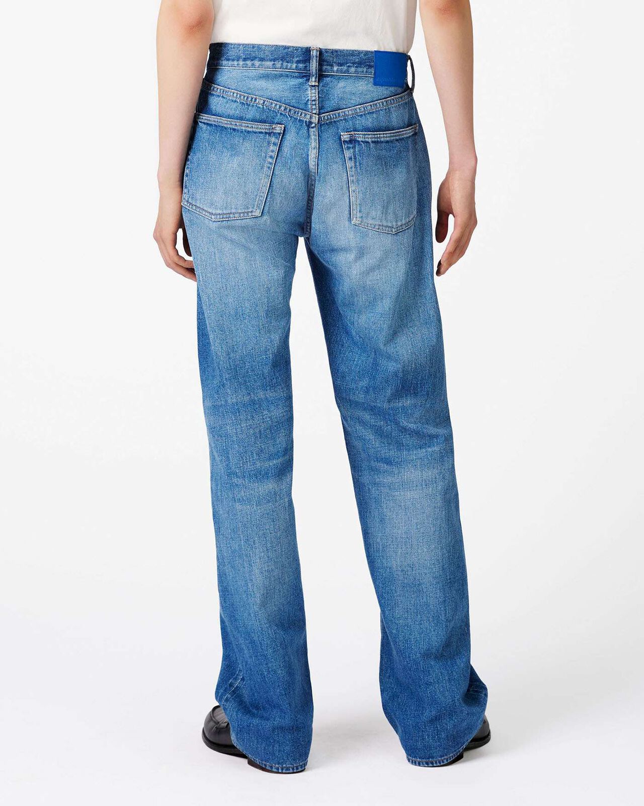 Selvedge Wide Jeans 12oz Medium Indigo,MEDIUM INDIGO, large image number 2
