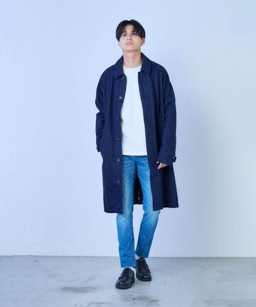 J201_MID CIRCLE Tapered 14.8oz American Cotton Vintage Selvedge Jeans (Wash),MEDIUM INDIGO, large image number 11