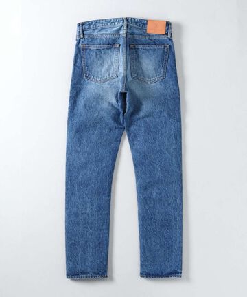 J301_MID CIRCLE Straight 14.8oz American Cotton Vintage Selvedge Jeans (Wash),MEDIUM INDIGO, small image number 6