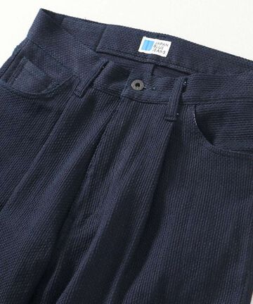 Sashiko Wide Tapered 5P Pants,INDIGO, large image number 6
