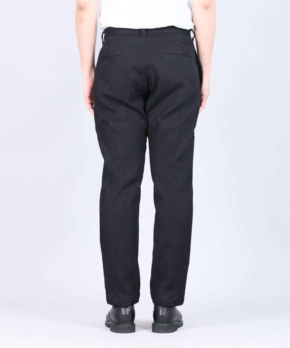 Sashiko Black Easy Tapered Pants