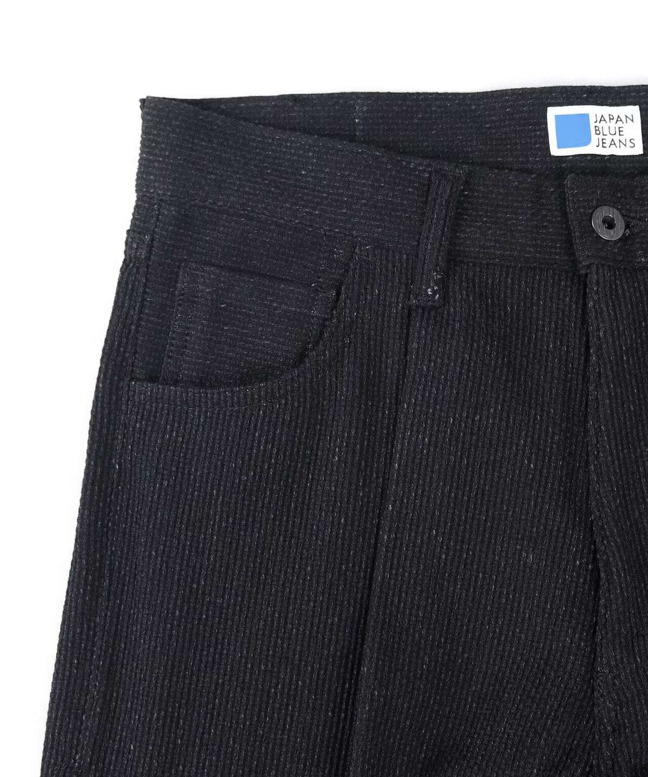 Sashiko Black Wide Tapered 5P Pants,BLACK, large image number 7