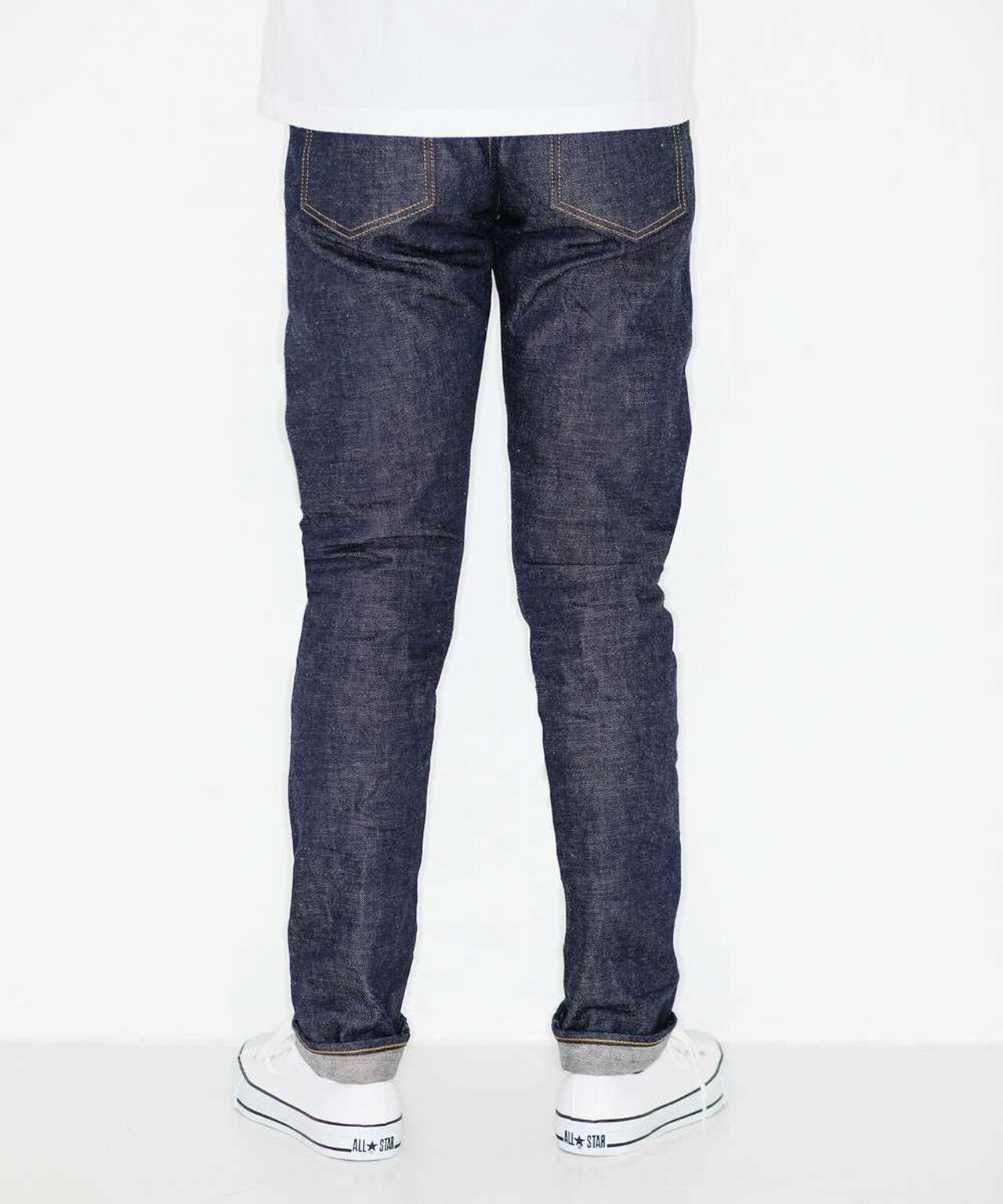 J204 CIRCLE Tapered 12.5oz African Cotton Vintage Selvedge Jeans,INDIGO, large image number 2