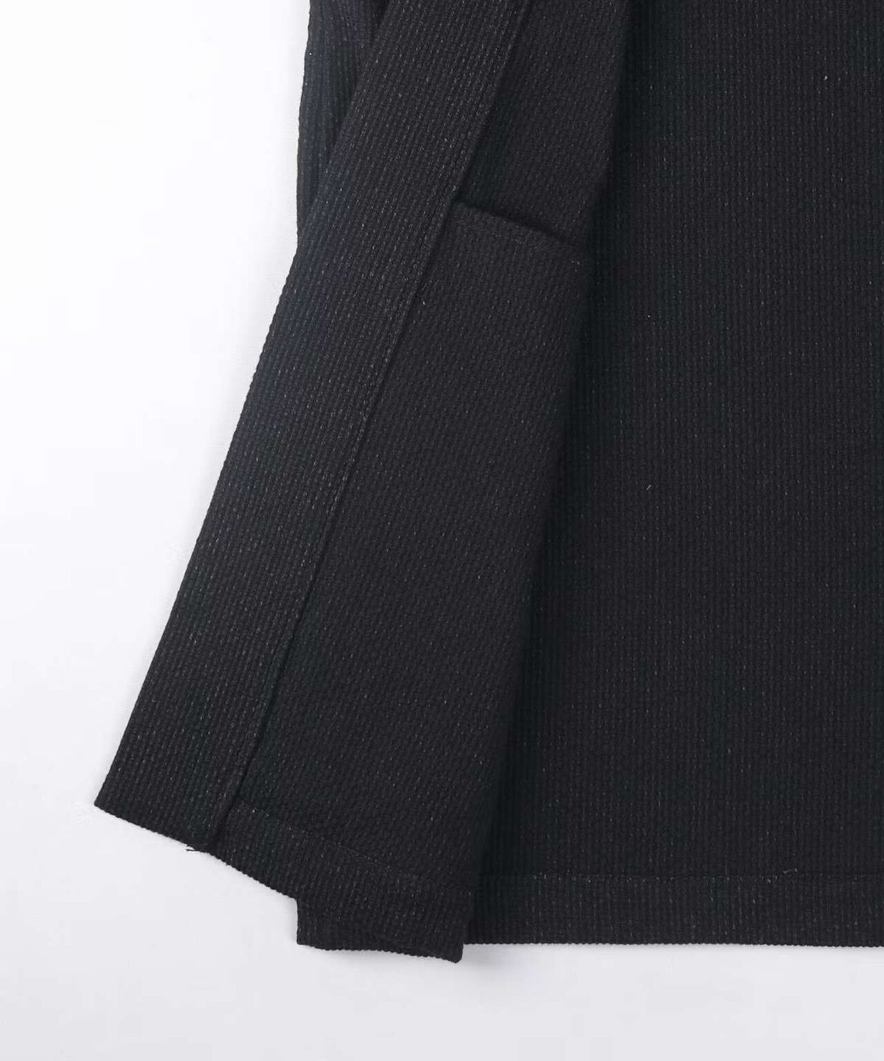 Sashiko Black Haori,BLACK, large image number 7