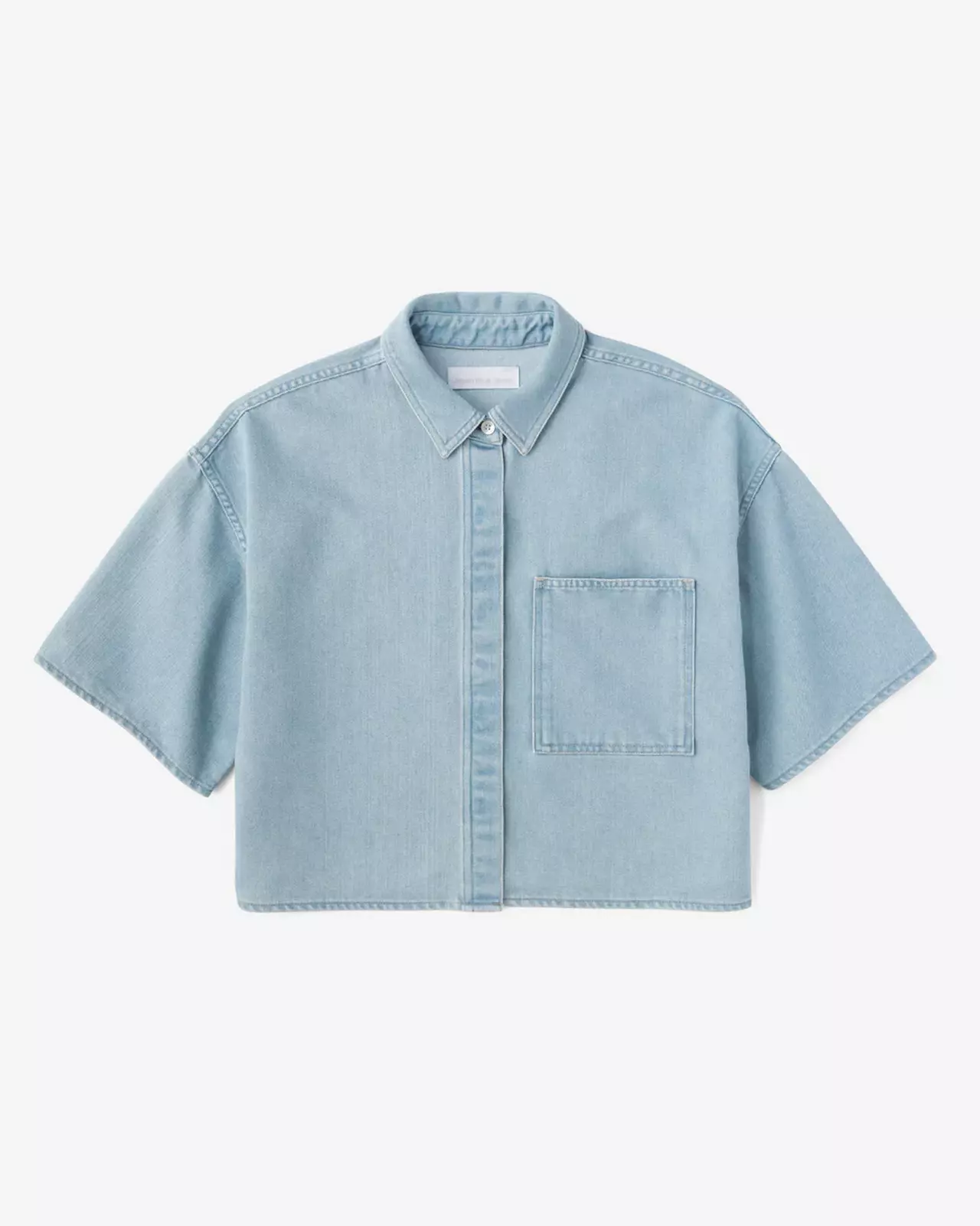 WOMEN | Light Denim SS Shirt 9oz Light Indigo,LIGHT INDIGO, large image number 4