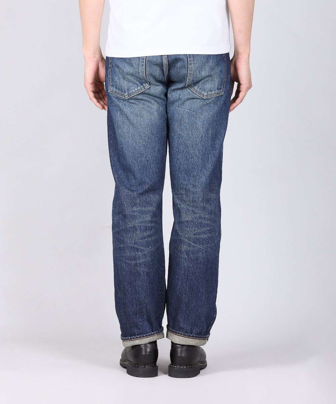J401(D01) 14.8oz US Cotton Selvedge Jeans (Aging Wash)-DID-34,DARK INDIGO, large image number 3