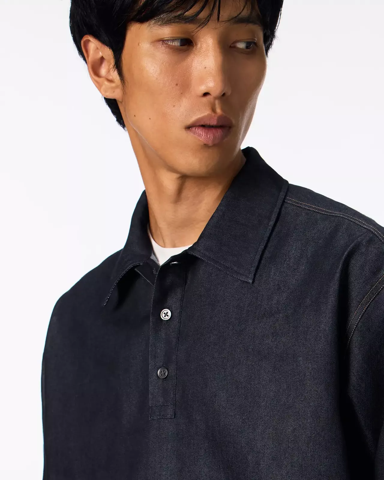 MEN | Light Denim Pullover Shirt 7oz Rigid,RIGID, large image number 3