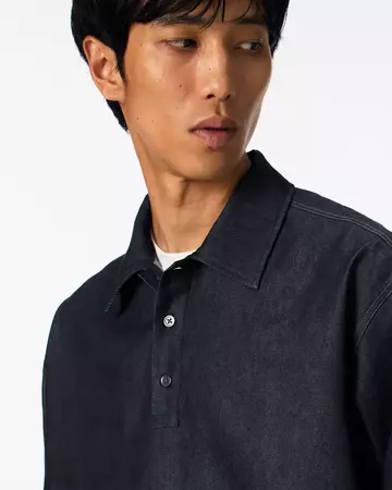 MEN | Light Denim Pullover Shirt 7oz Rigid,RIGID, large image number 3