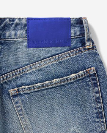 Damage Straight Jeans 11oz Medium Indigo,MEDIUM INDIGO, small image number 7