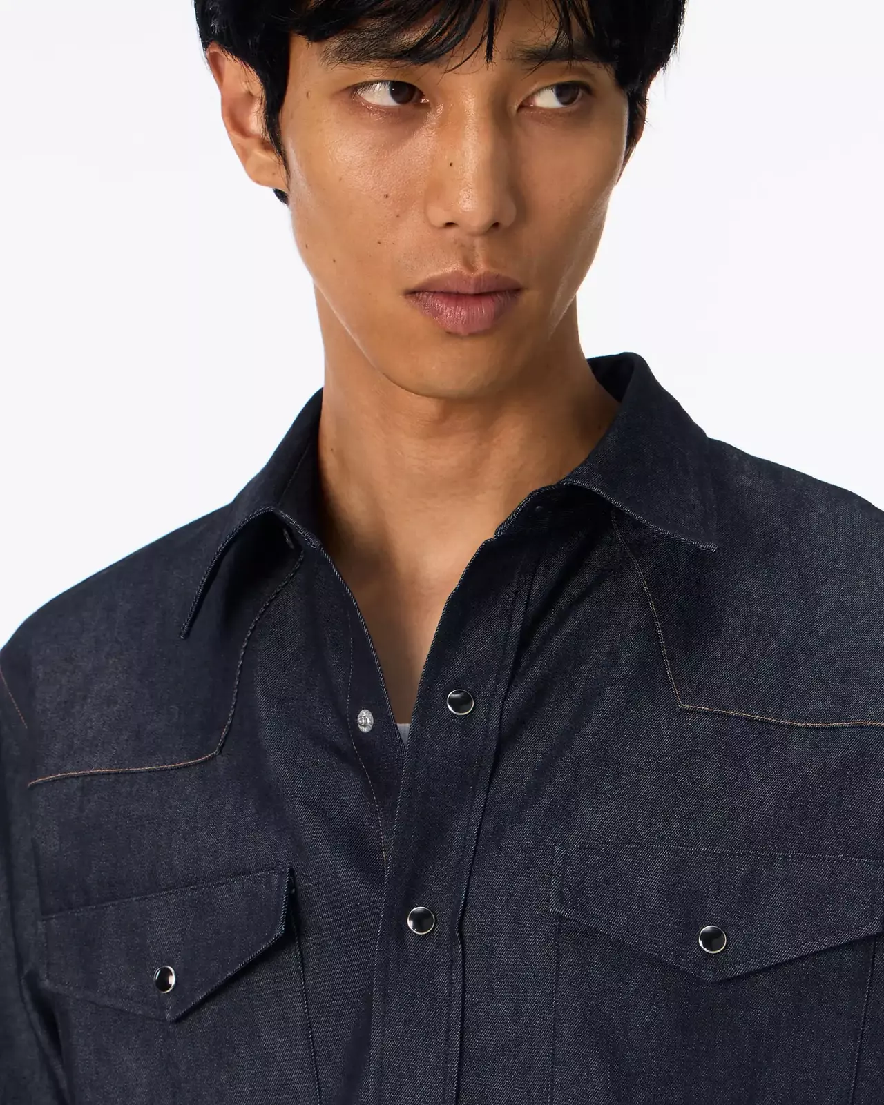 MEN | Light Denim Western Shirt 7oz Rigid,RIGID, large image number 3