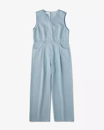 WOMEN | Light Denim Overalls 9oz Light Indigo,LIGHT INDIGO, large image number 5