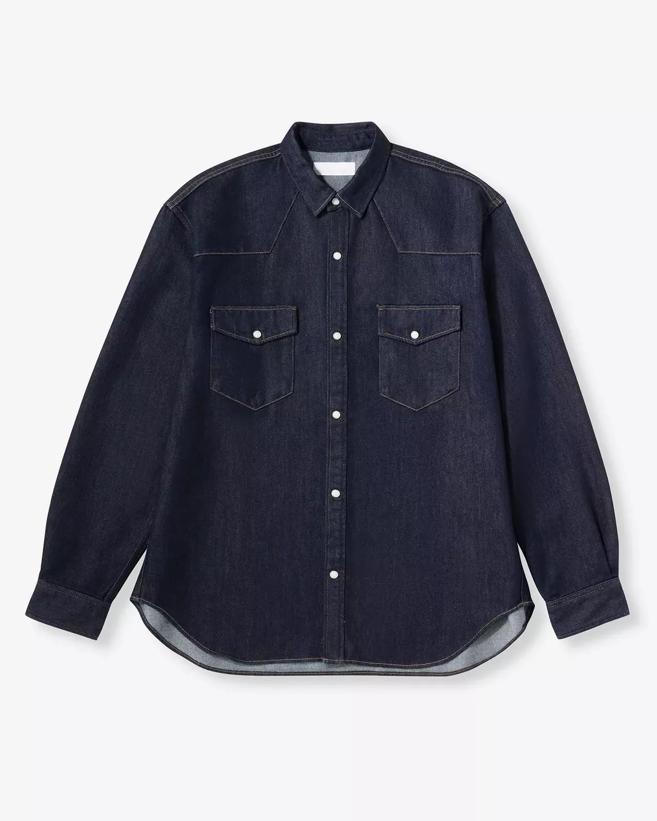 MEN | Light Relax Fit L/S Western Shirt 9oz,INDIGO, large image number 4