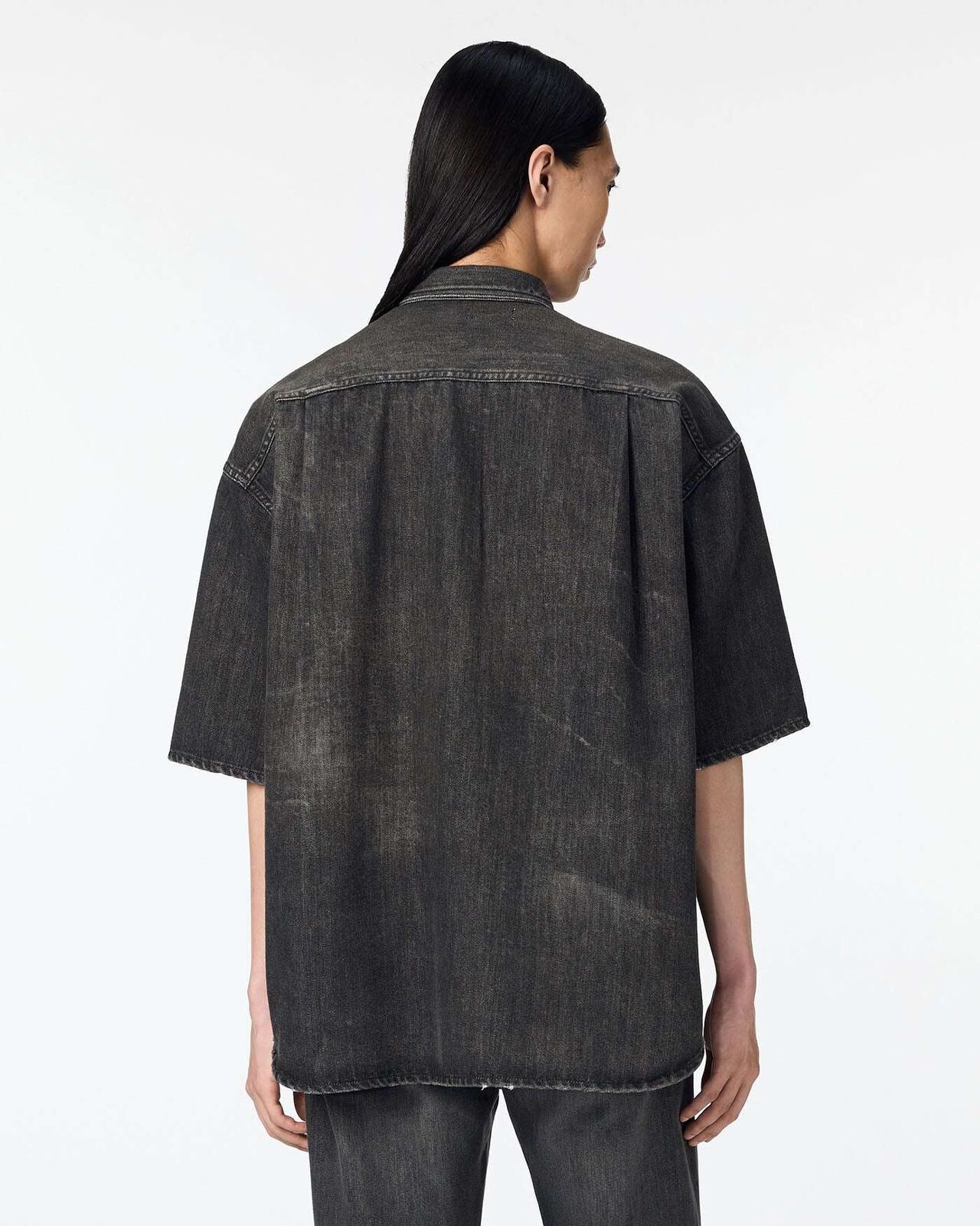 MEN | Light Oversized S/S Shirt 9oz Washed Black,WASHED BLACK, large image number 2