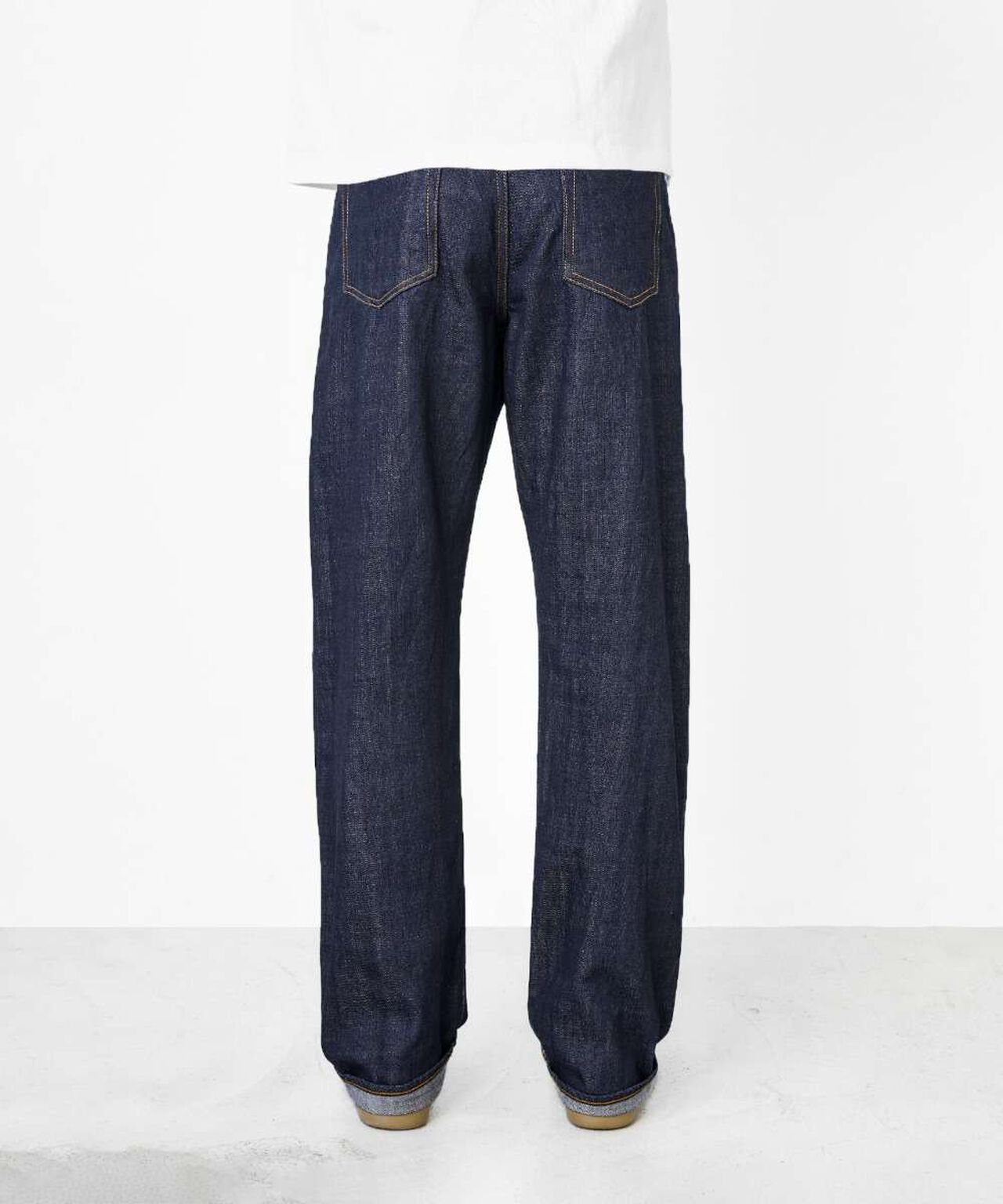 [ ONLINE EXCLUSIVE ] J555 13.5oz Suvin Gold Cotton Loose Selvedge Jeans,INDIGO, large image number 2