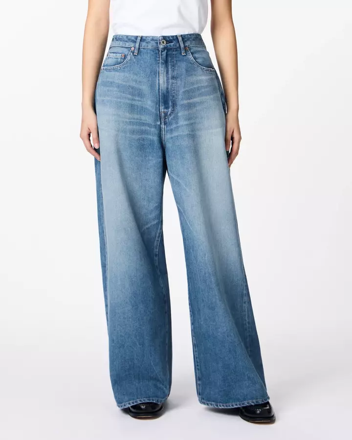 WOMEN | Light Loose Jeans 9oz Medium Indigo,, medium