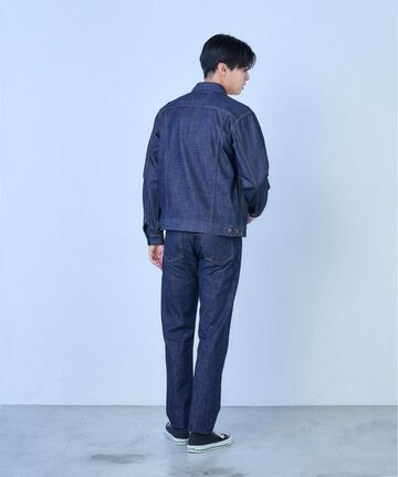 J304 CIRCLE Straight 12.5oz African Cotton Vintage Selvedge Jeans,INDIGO, small image number 9