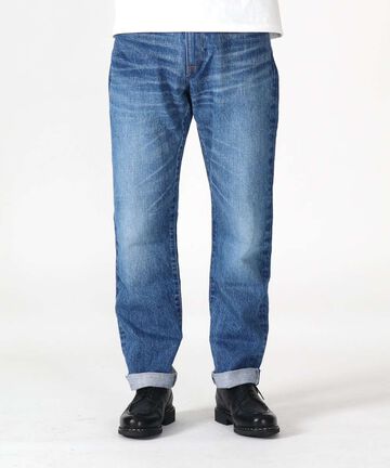J401_MID 14.8oz US Cotton Selvedge Jeans (Aging Wash),, large image number 0