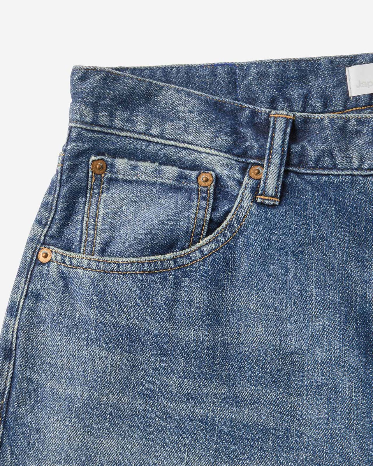 Smooth Wide Jeans 9oz Medium Indigo,MEDIUM INDIGO, large image number 7