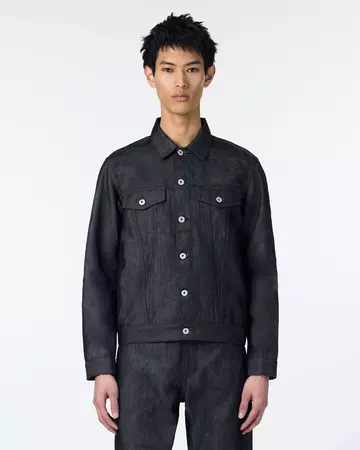 MEN | Light Type 3 Denim Jacket 9oz Black,BLACK, large image number 0