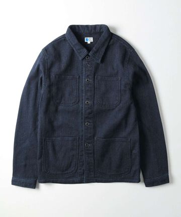 Sashiko Coverall Jacket,INDIGO, large image number 4
