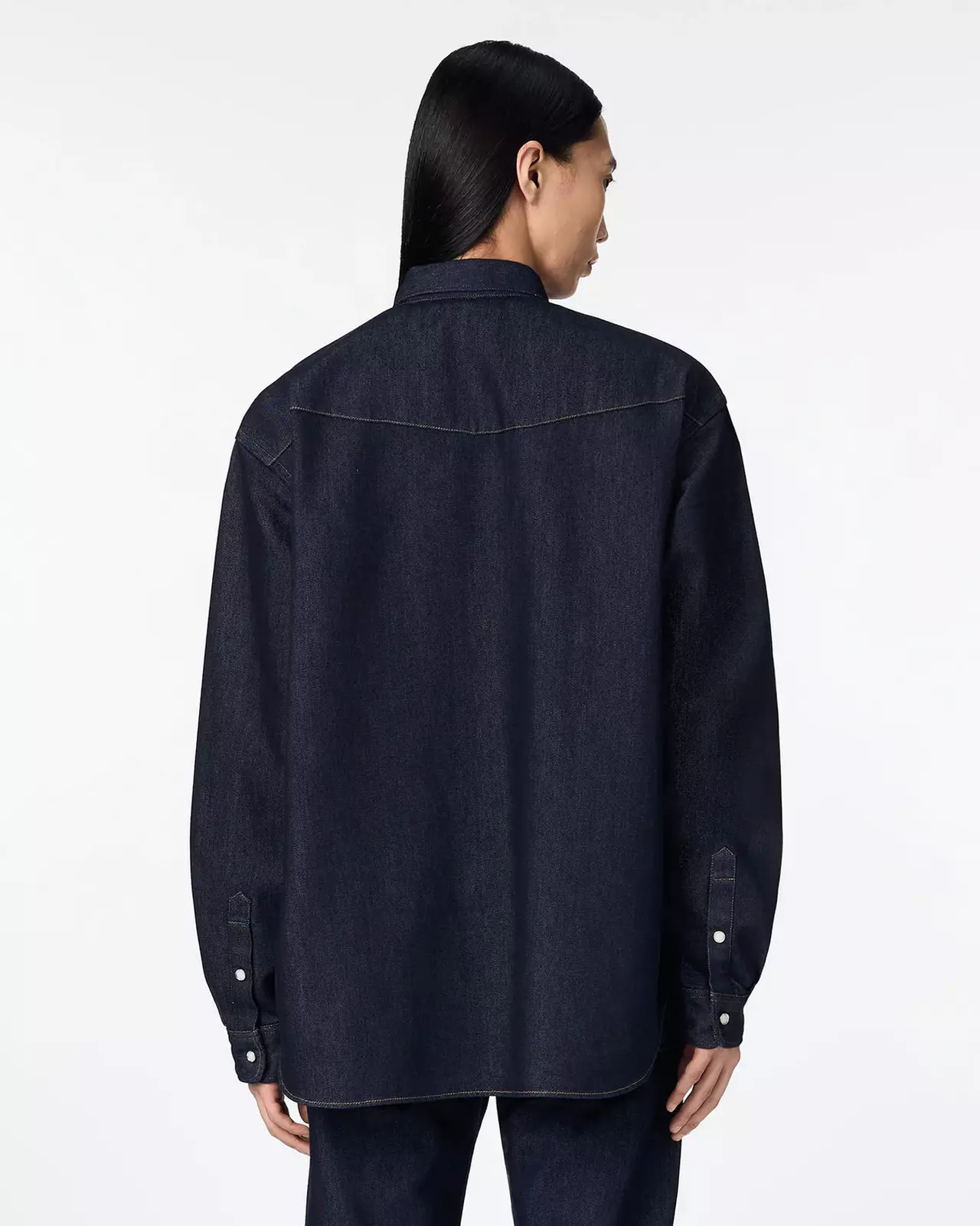 MEN | Light Relax Fit L/S Western Shirt 9oz,INDIGO, large image number 2