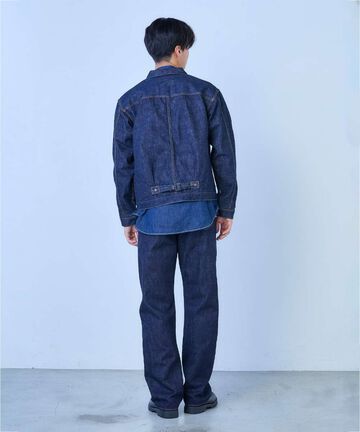 J501 14.8oz US Cotton Loose Selvedge Jeans,INDIGO, large image number 9