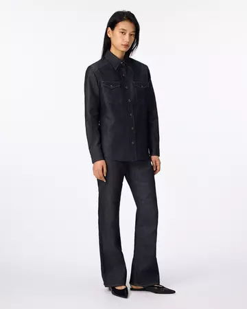 WOMEN | Light Denim Western Shirt 7oz Rigid,RIGID, large image number 4