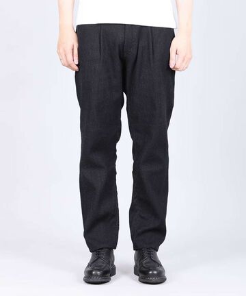 Sashiko Black Wide Tapered 5P Pants,BLACK, large image number 0