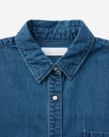 Light Denim Shirt 7oz,MEDIUM INDIGO, small image number 6