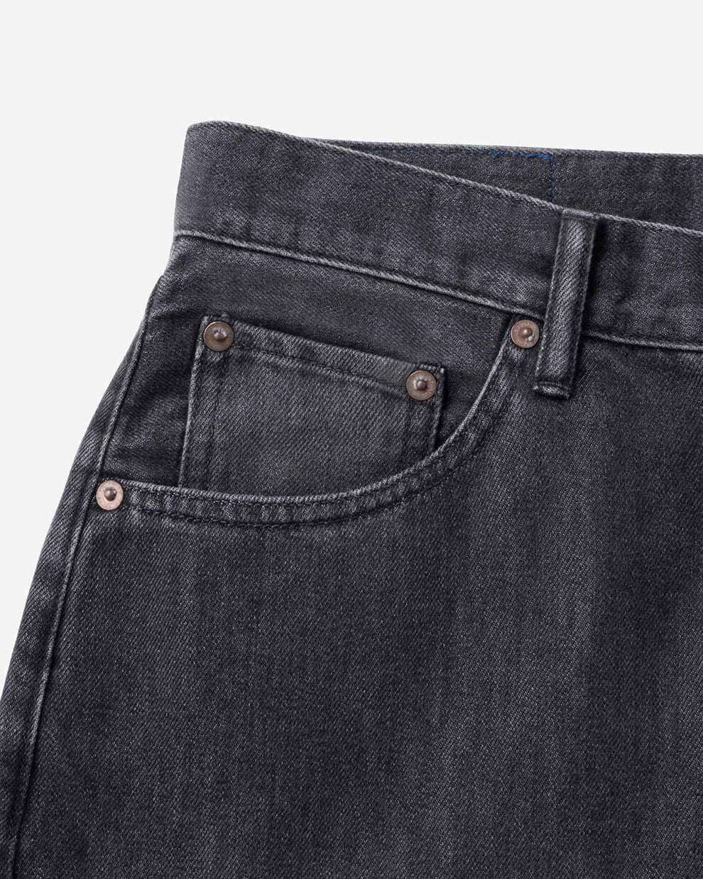 MEN | Light Loose Jeans 9oz Washed Black