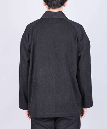Sashiko Black Haori - 11oz Black Sashiko-BLK-FREE,BLACK, small image number 1
