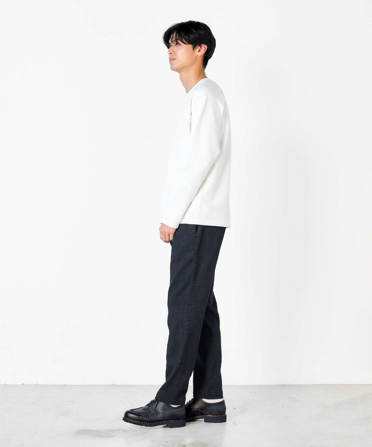Sashiko Easy Tapered Pants,INDIGO, large image number 4