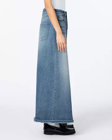 WOMEN | Light Denim Skirt 9oz Medium Indigo,MEDIUM INDIGO, large image number 1