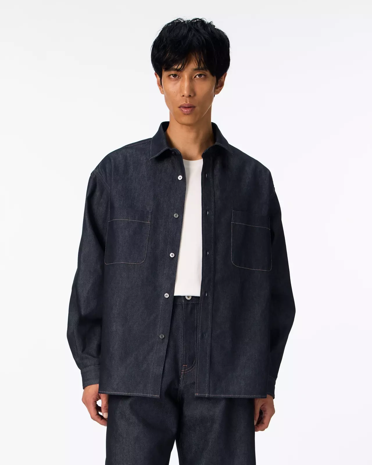 MEN | Light Denim Relax Shirt 7oz Rigid,RIGID, large image number 0