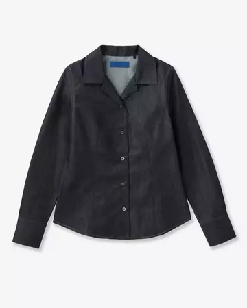 WOMEN | Light Denim Compact Shirt 7oz Rigid,RIGID, large image number 6