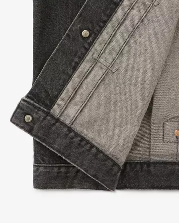 WOMEN | Cutoff Denim Jacket 11oz Washed Black,BLACK, large image number 8
