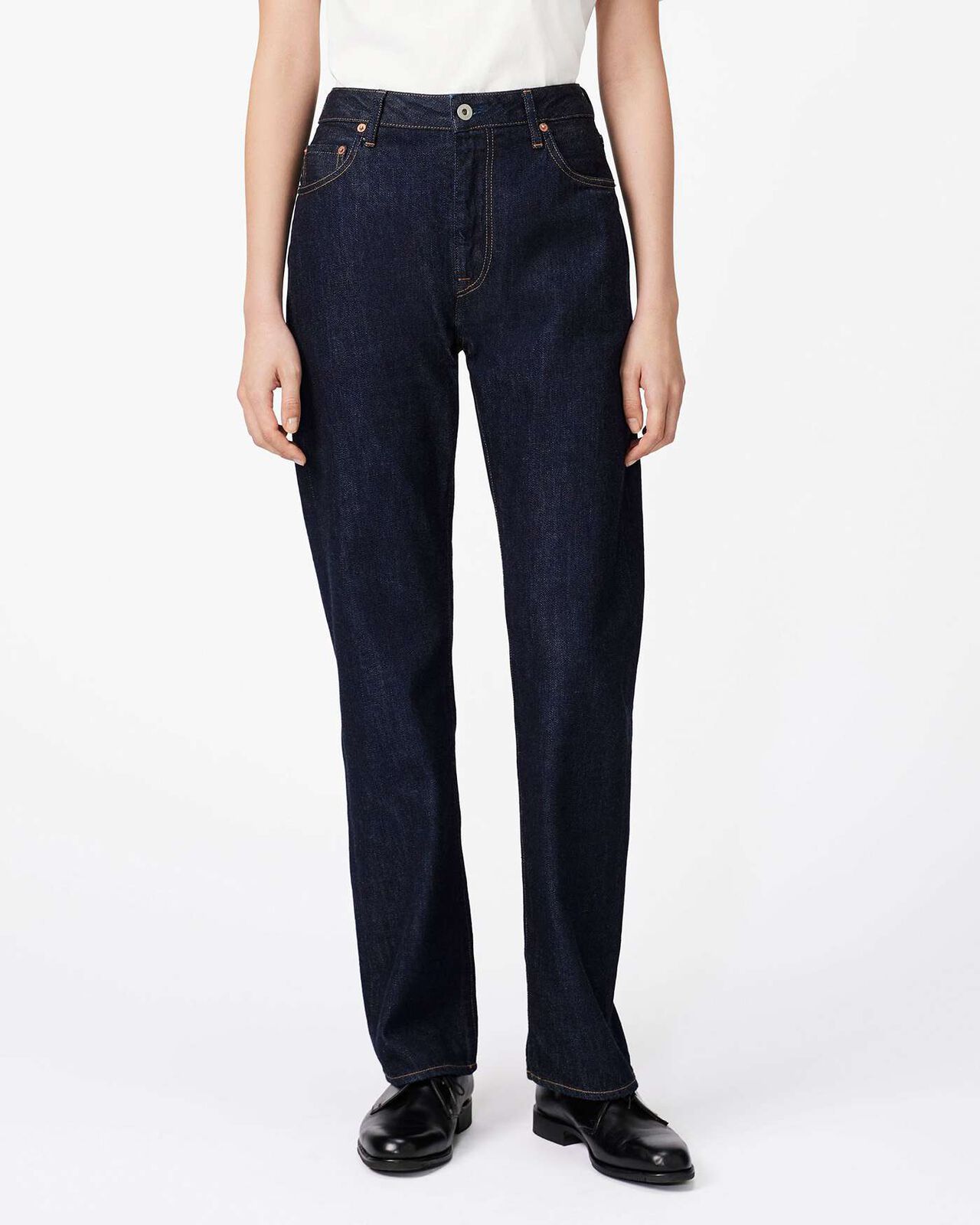 Selvedge Slim Straight Jeans 12oz,INDIGO, large image number 0